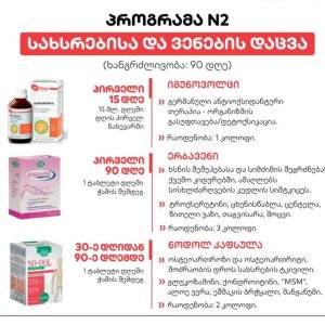 სახსრებისა და ვენების დაცვის მკურნალობის კურსი